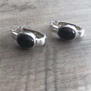 Black and silver earrings